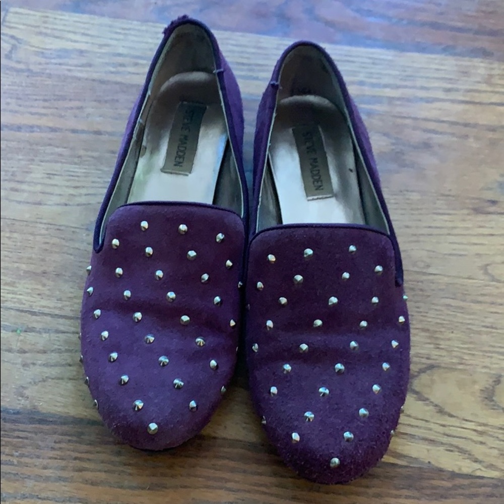 Steve Madden purple suede loafers 7 - Picture 2 of 4